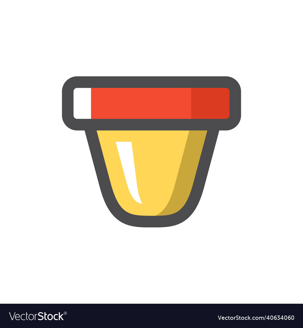 Yellow signal light icon cartoon