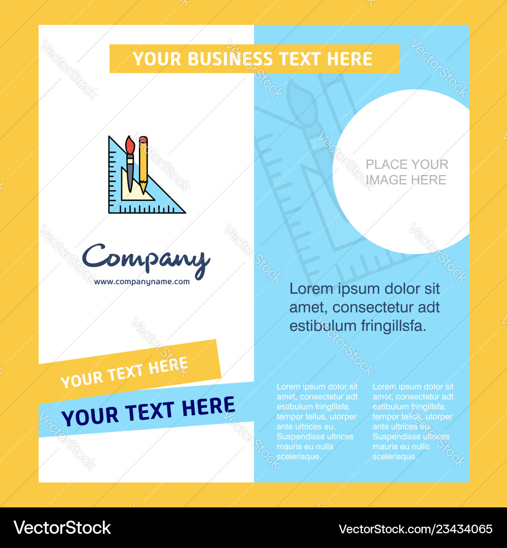 Geometry scale company brochure template business Vector Image
