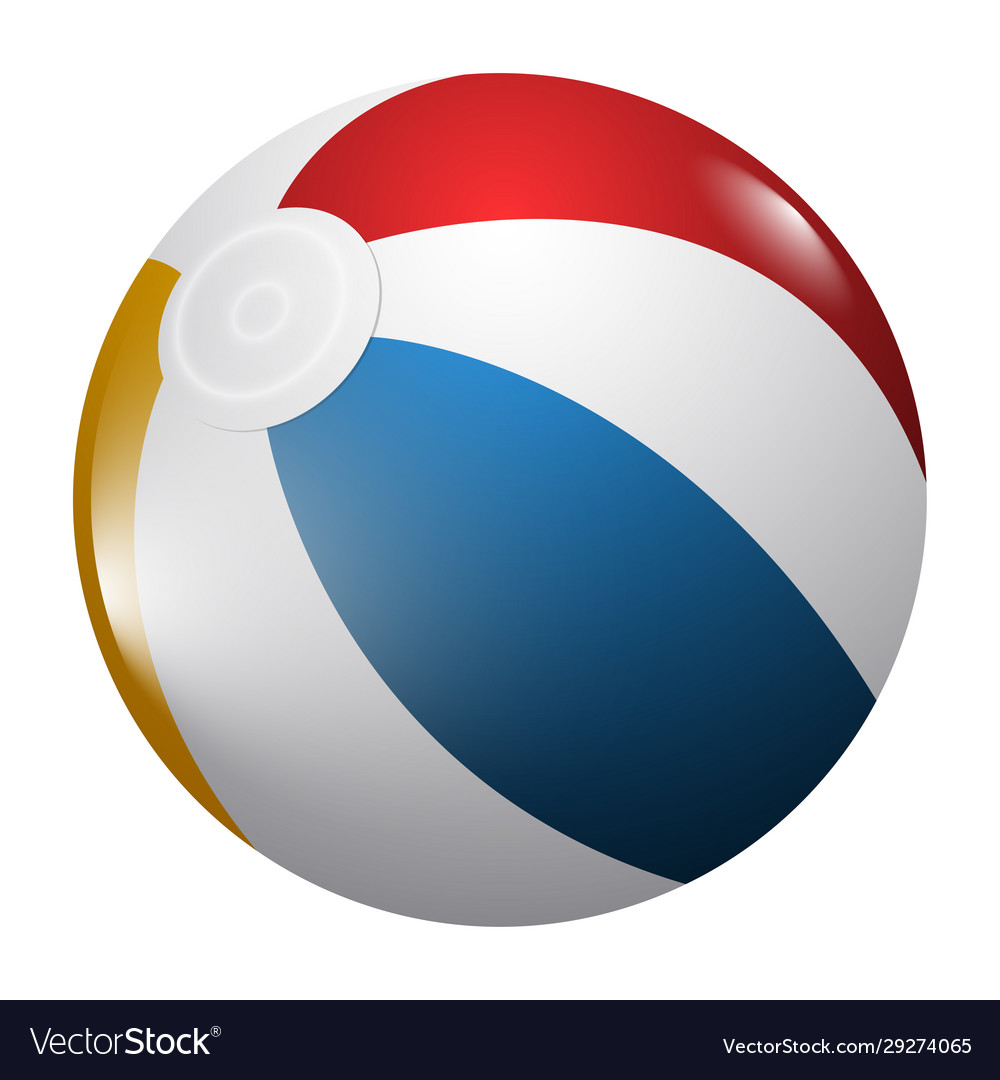 Isolated Realistic Beach Ball Royalty Free Vector Image