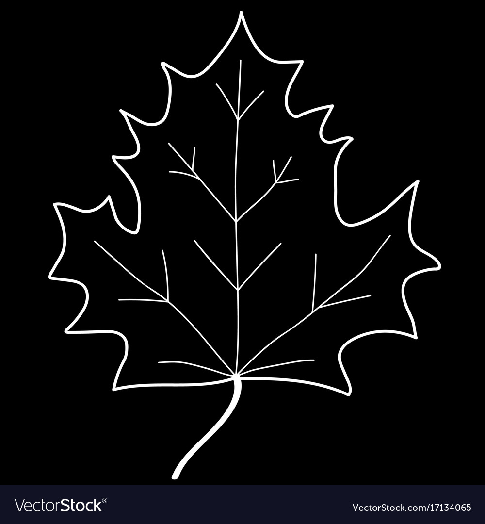 Maple leaf mono sign 208 Royalty Free Vector Image