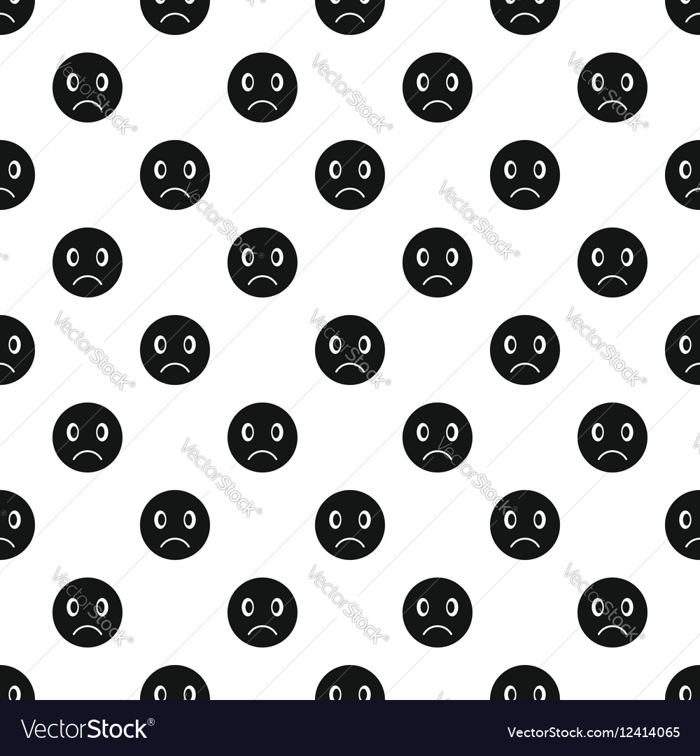 Sad face pattern simple style