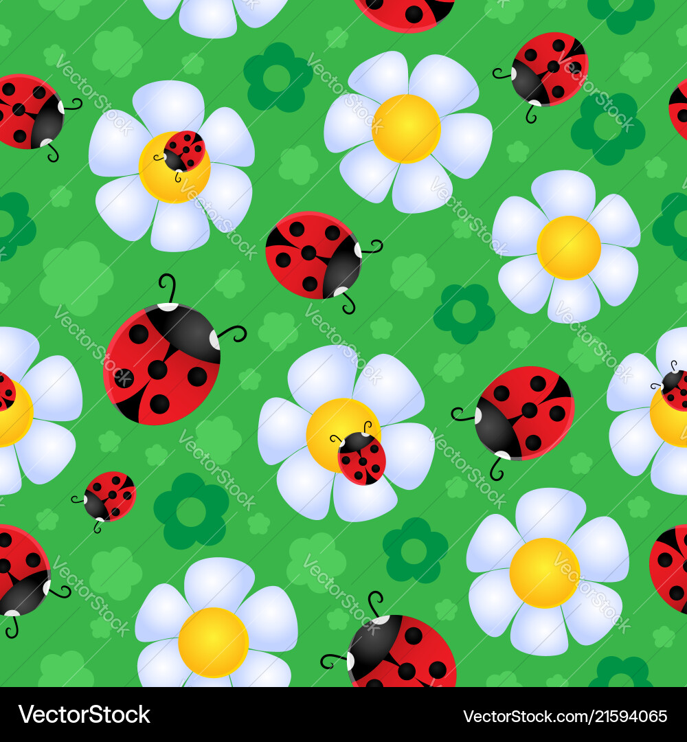 Seamless background flower theme 2 Royalty Free Vector Image