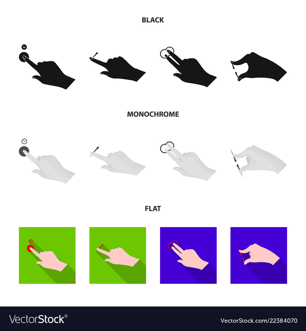 Design von Touchscreen und Handsymbol-Set