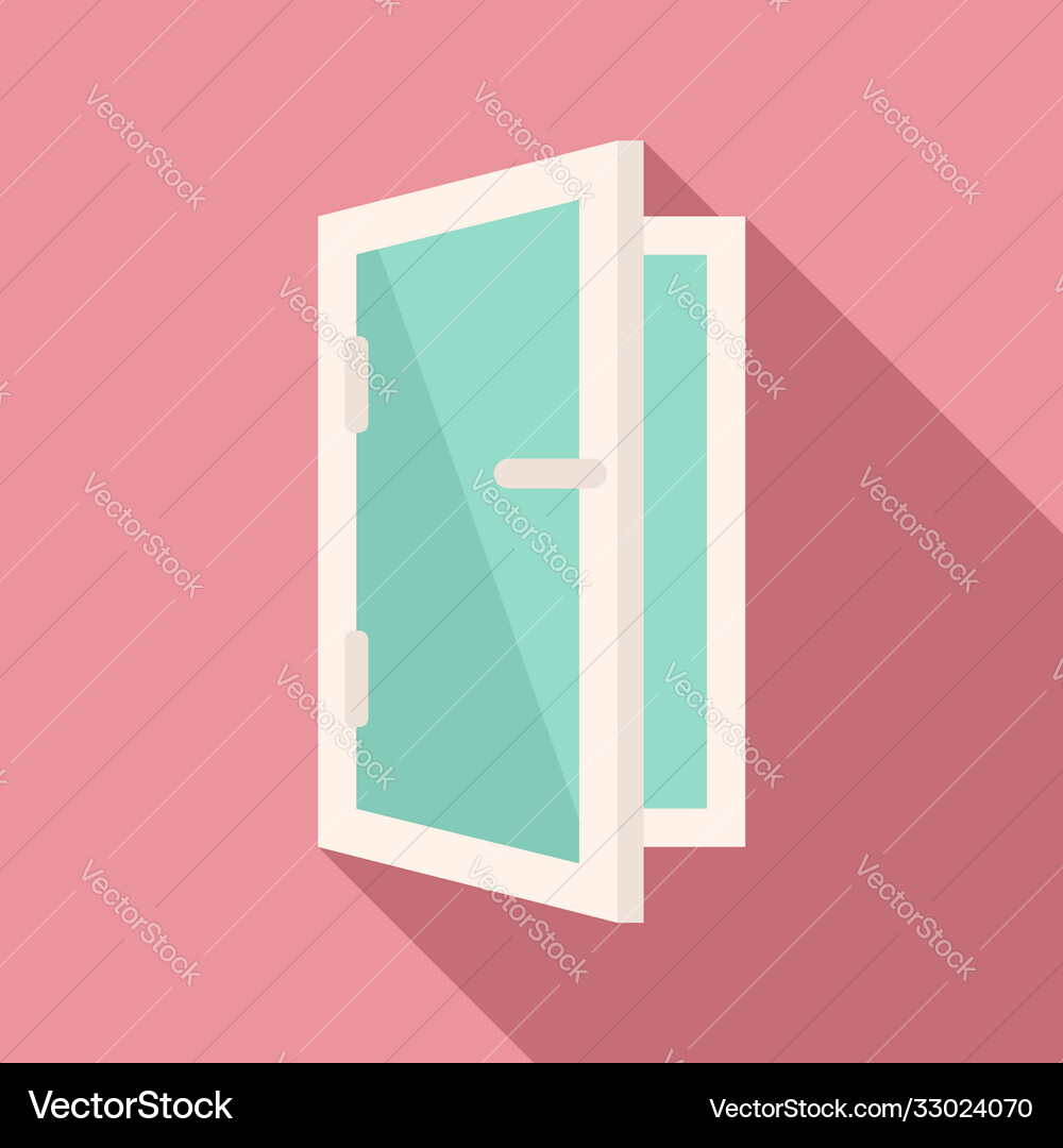 Home installed window icon flat style Royalty Free Vector