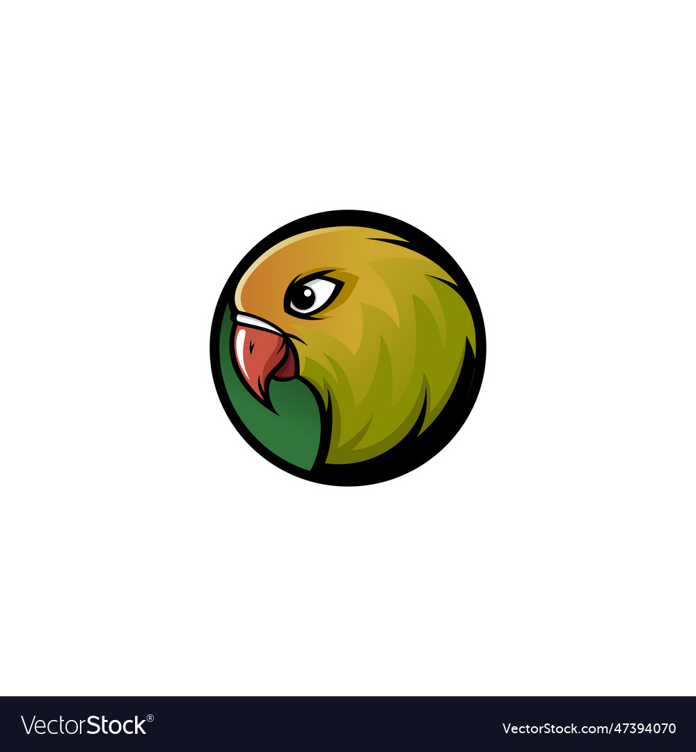 Love bird mascot logo emblem