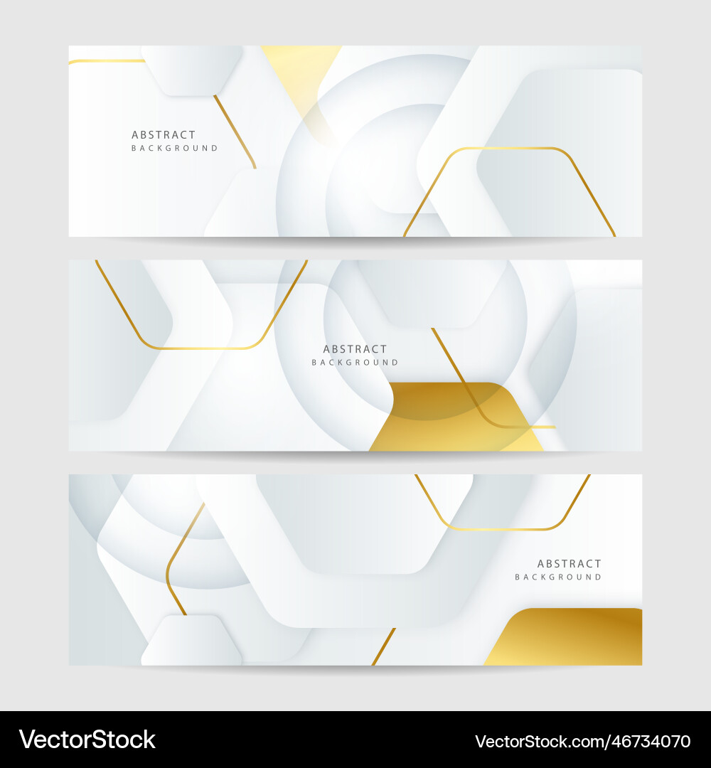 Modern minimal and clean white gold background Vector Image