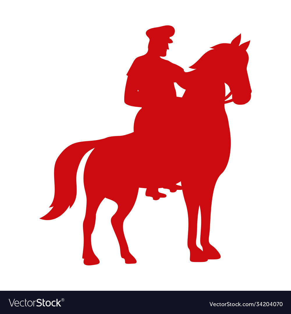 Turkish military on horse silhouette