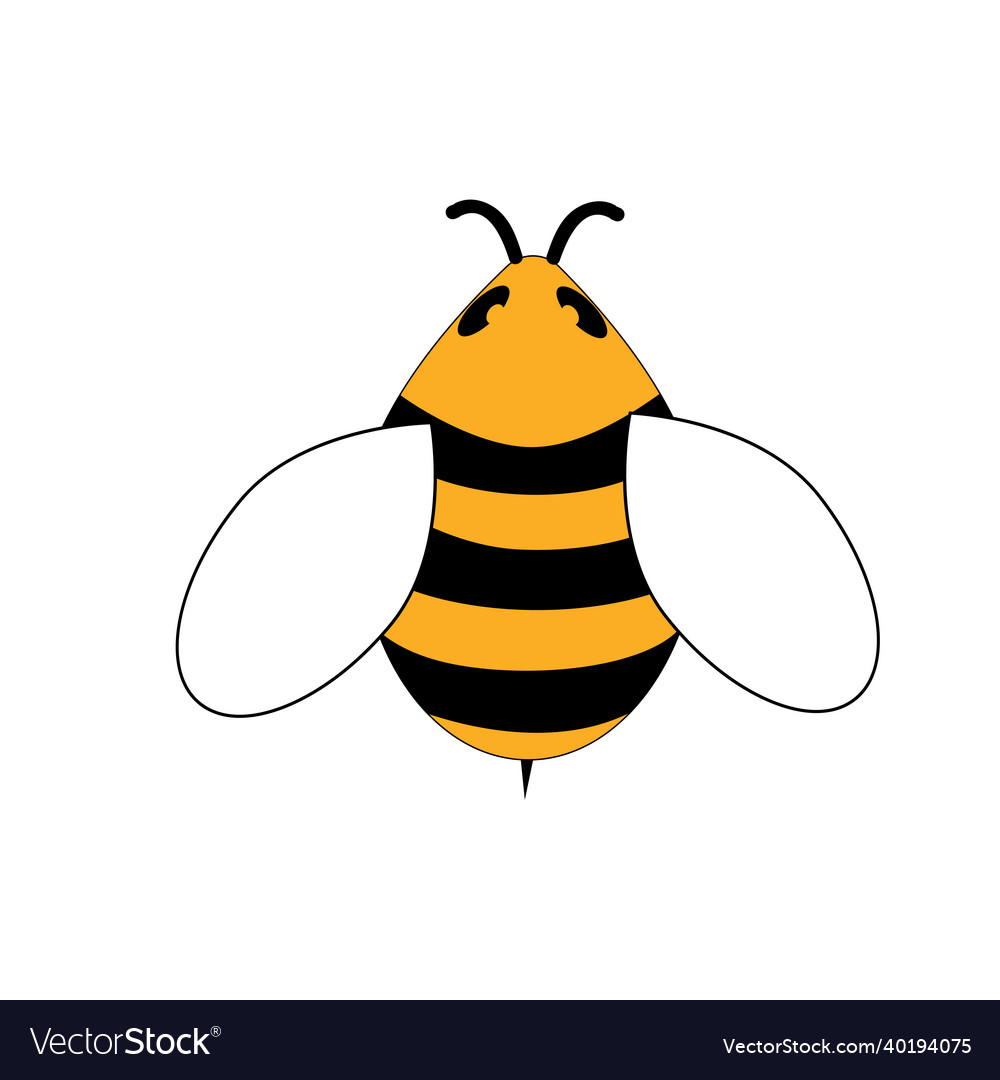 Cartoon yellow bee