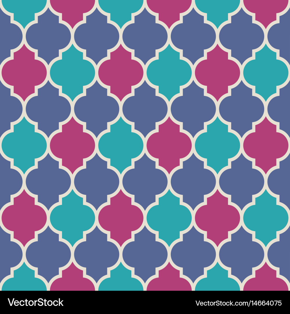 Flat moroccan seamless pattern Royalty Free Vector Image