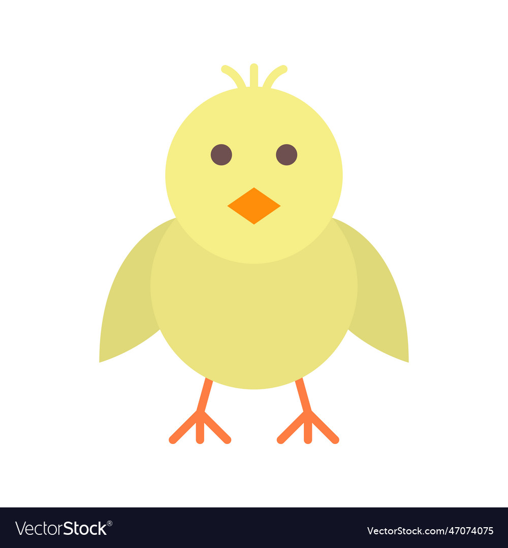 Front-facing Baby Chick Icon Image Royalty Free Vector Image