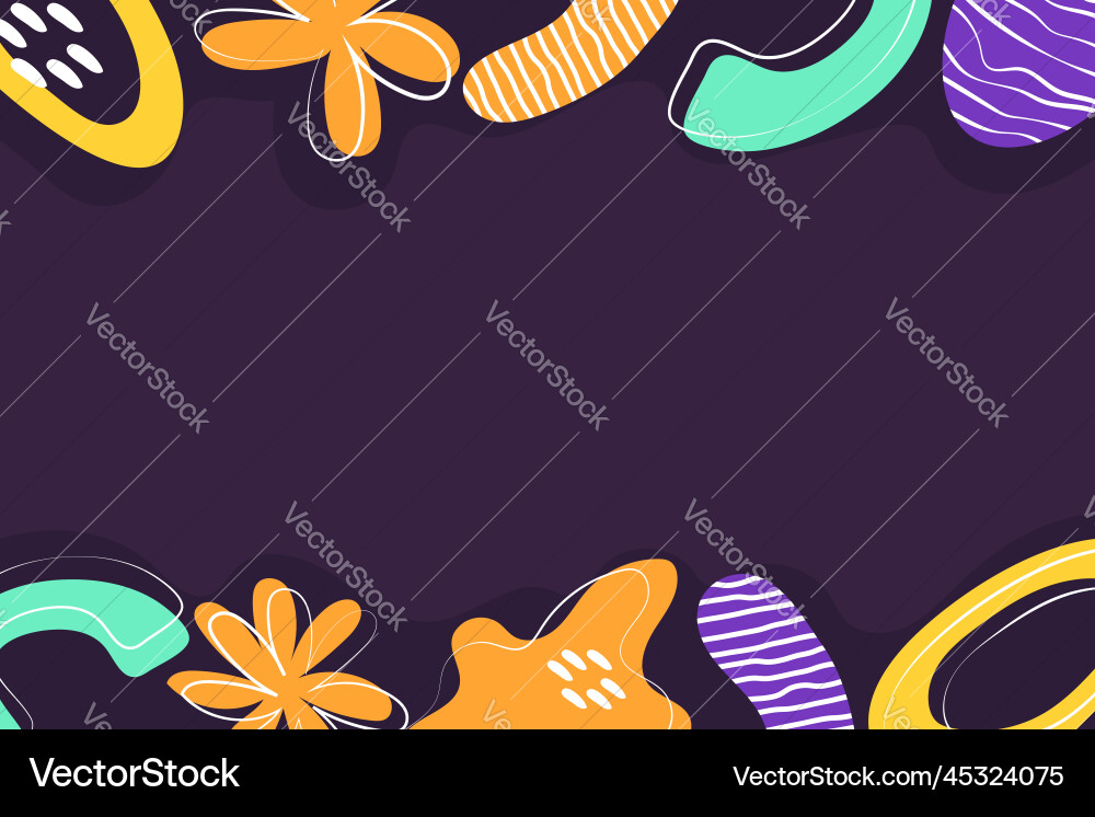Hand drawn abstract shape background Royalty Free Vector