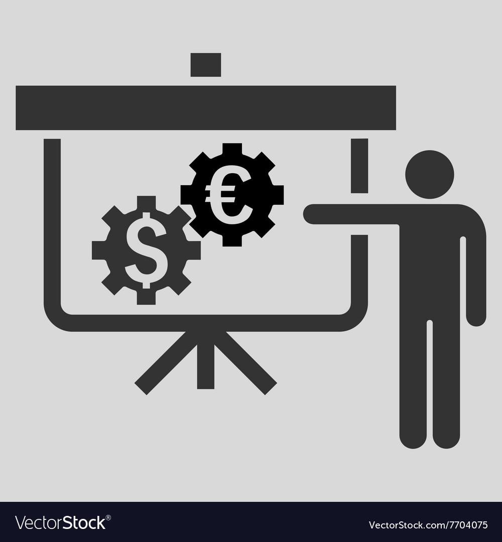 International banking project flat icon Royalty Free Vector