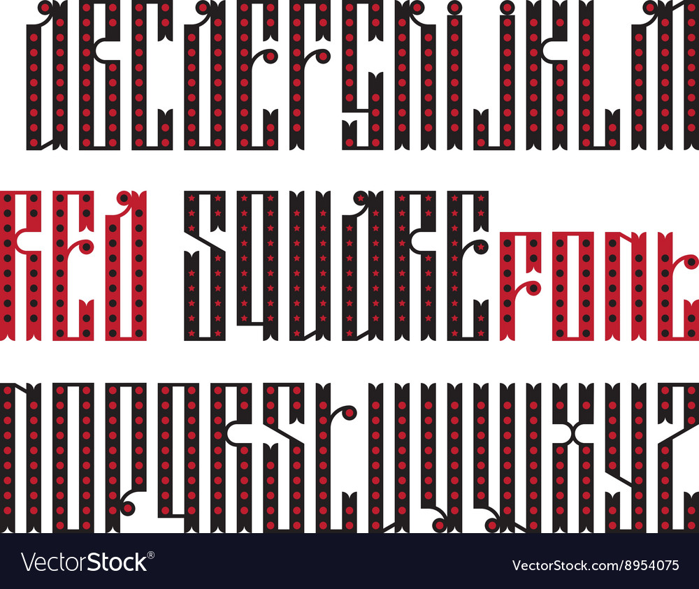 Latin Stylization Of Old Slavic Font Royalty Free Vector