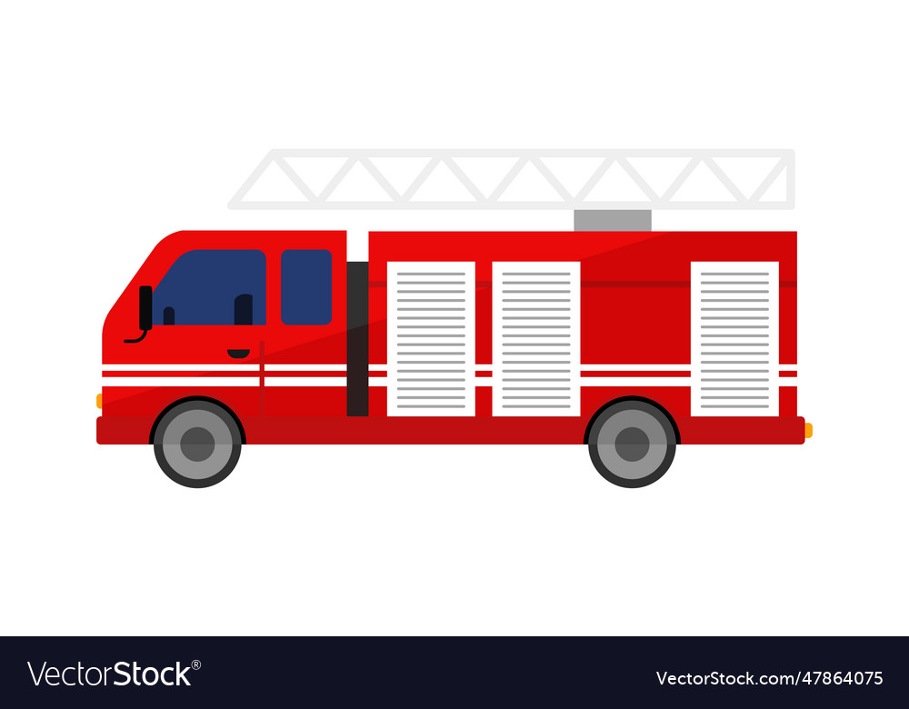 Red Fire Apparatus Royalty Free Vector Image - Vectorstock