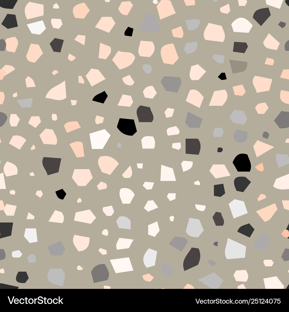 Seamless terrazzo pattern background Royalty Free Vector