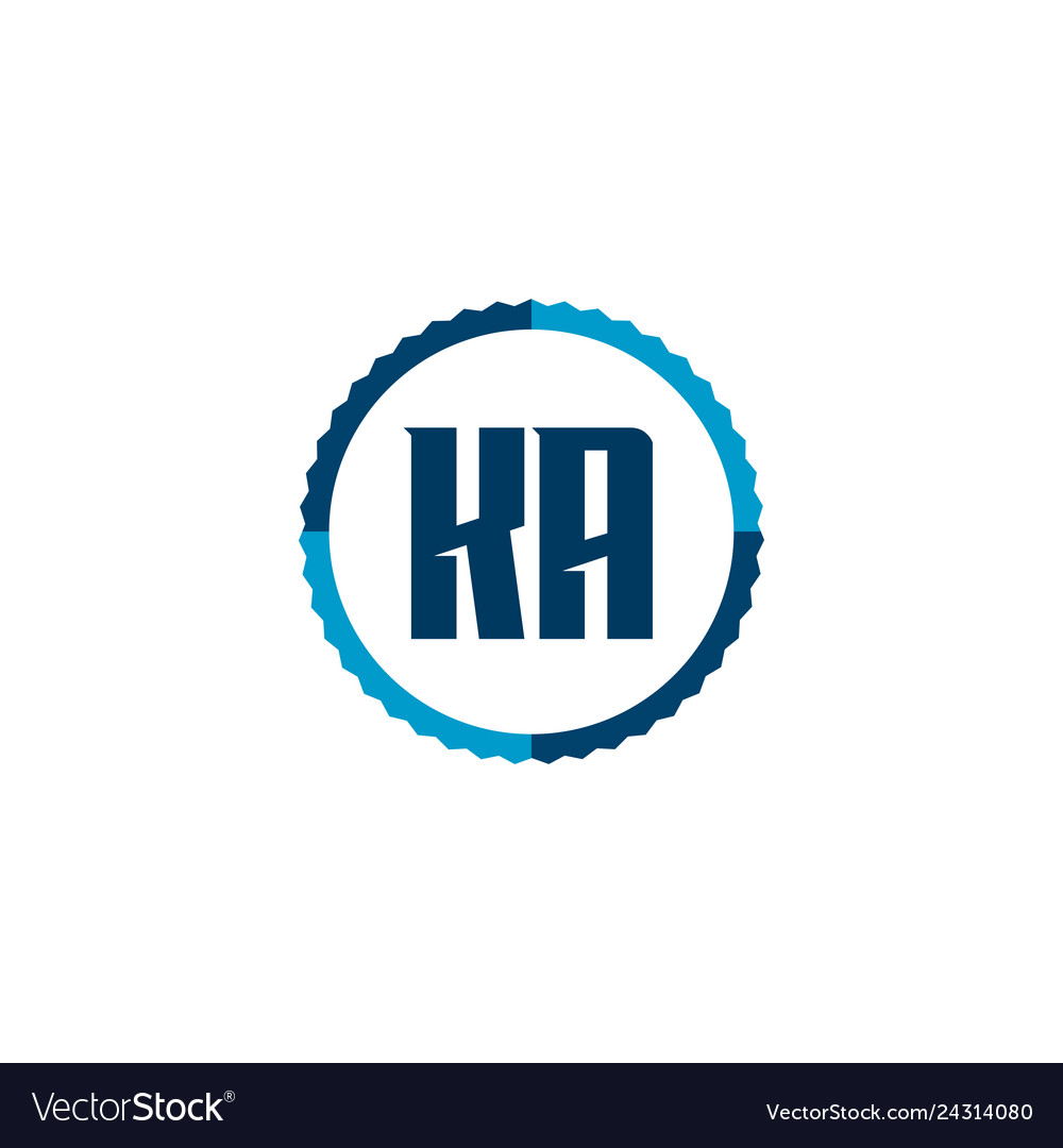 Initial letter logo ka template design Royalty Free Vector