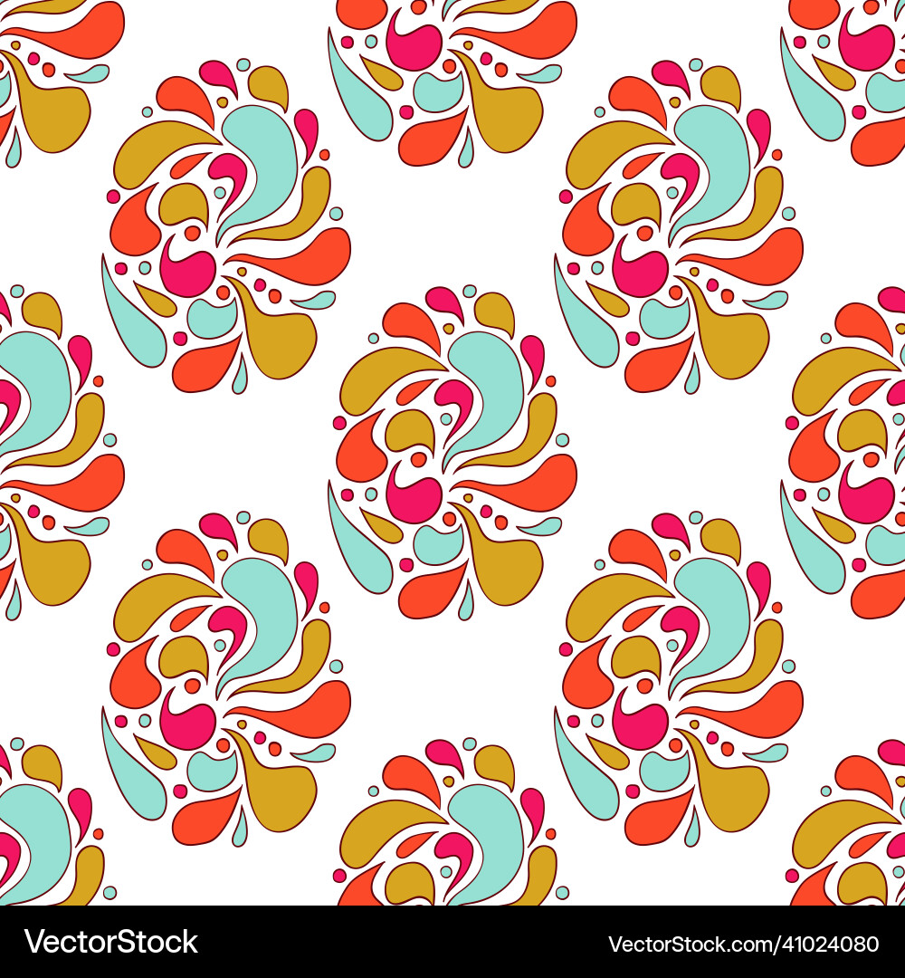 Seamless pattern with cartoon easter eggs Vector Image