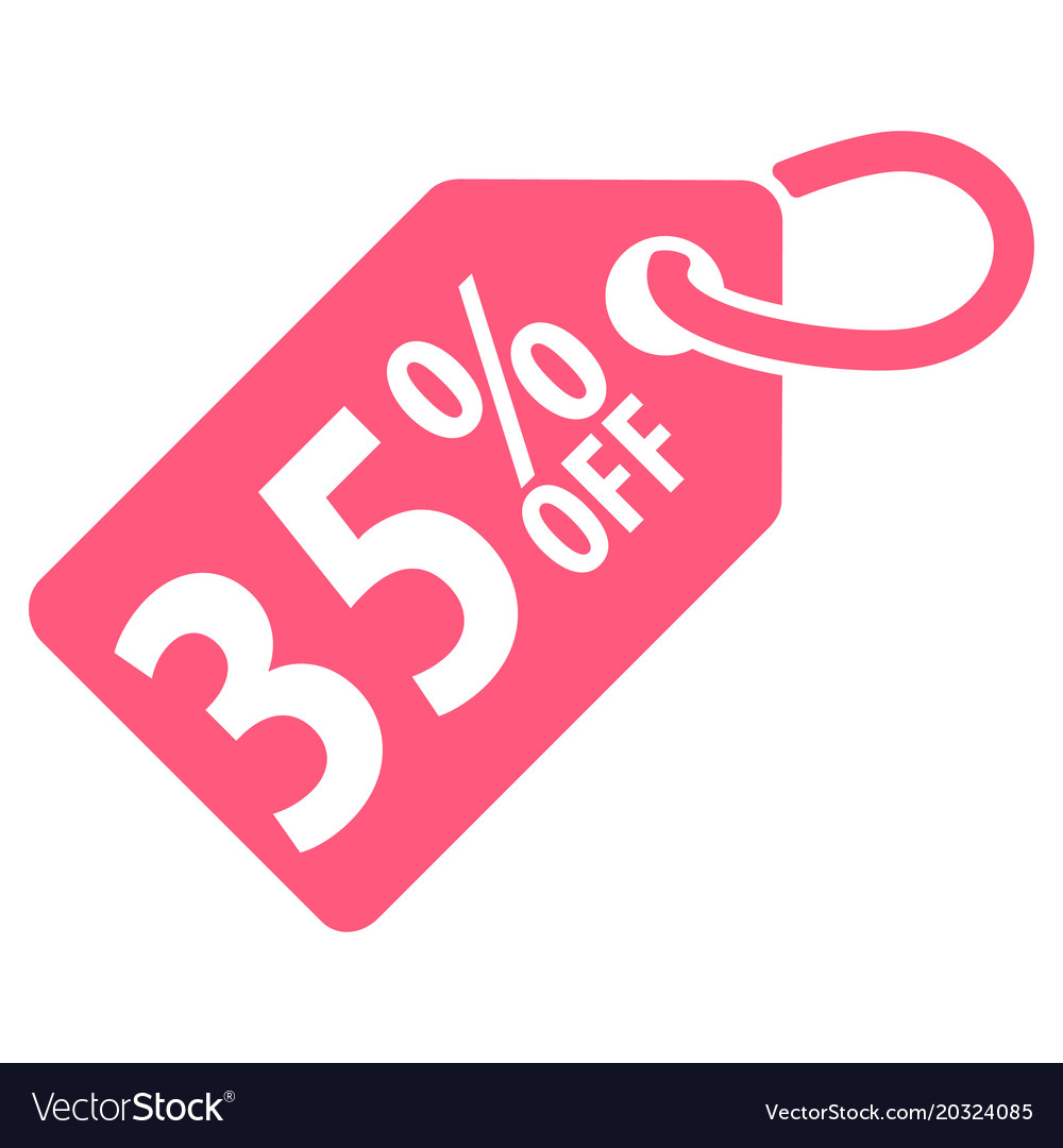 35 Percent Off Tag Royalty Free Vector Image VectorStock