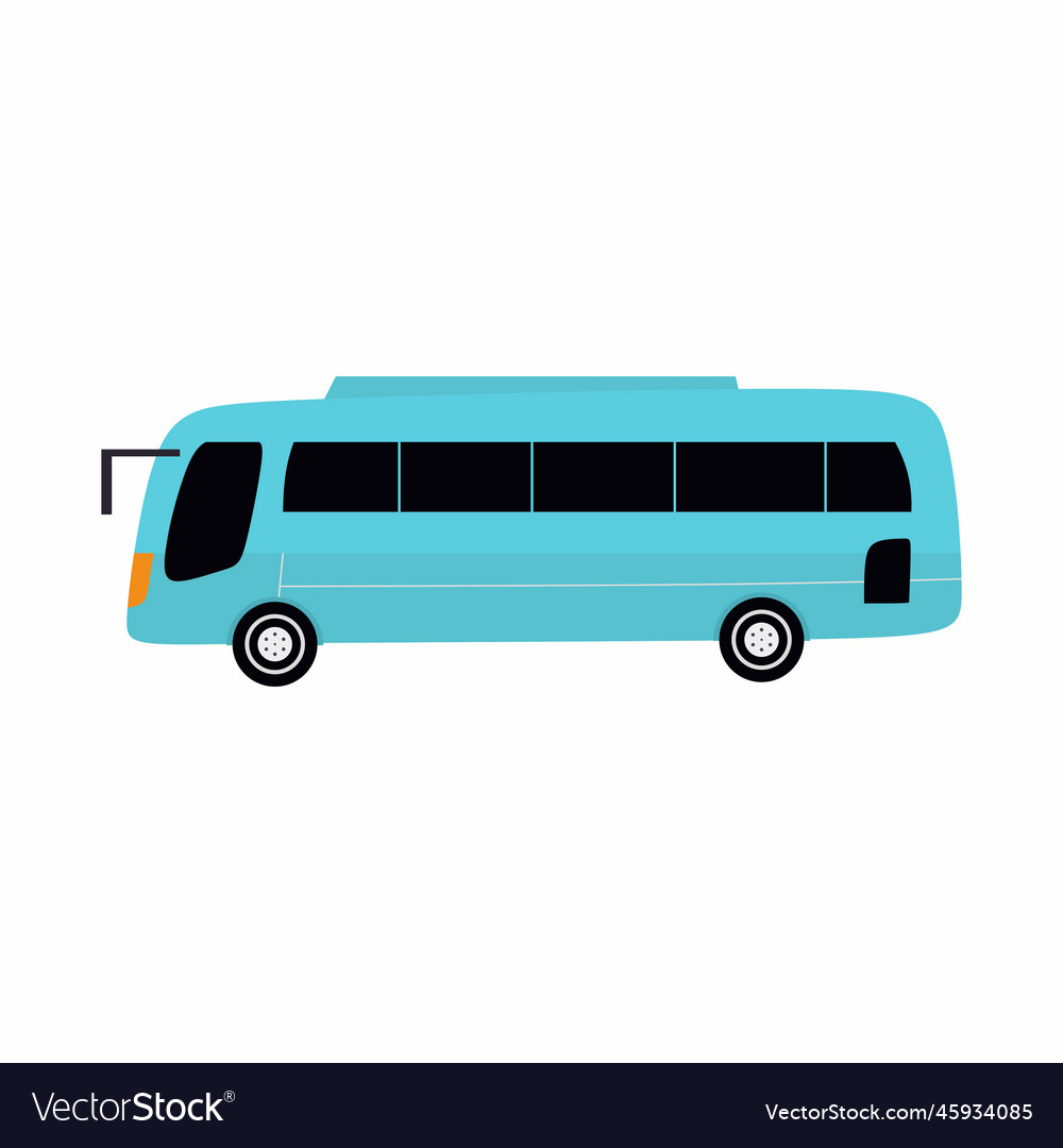 Bus cartoon flat public transportation or school Vector Image