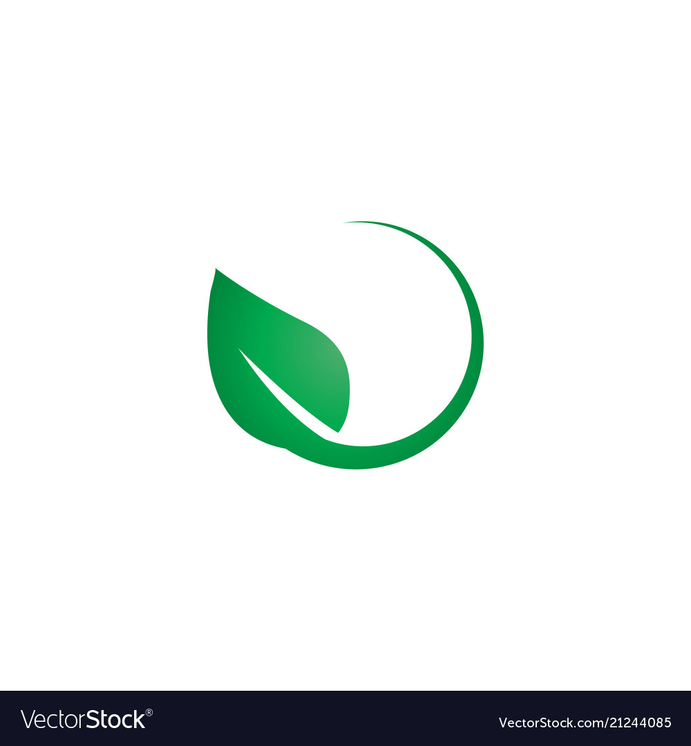 Green leaf logo icon design template Royalty Free Vector