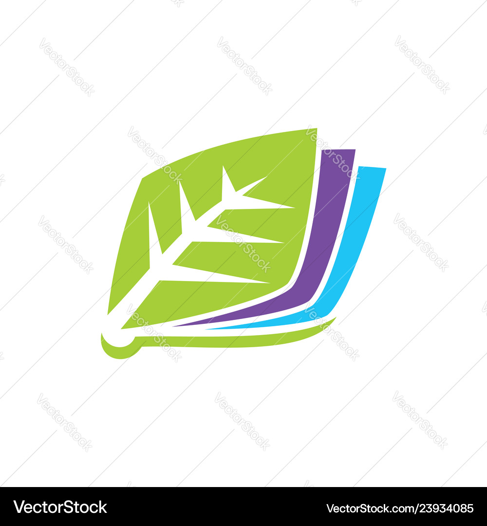 Leaf logo design template isolated Royalty Free Vector Image