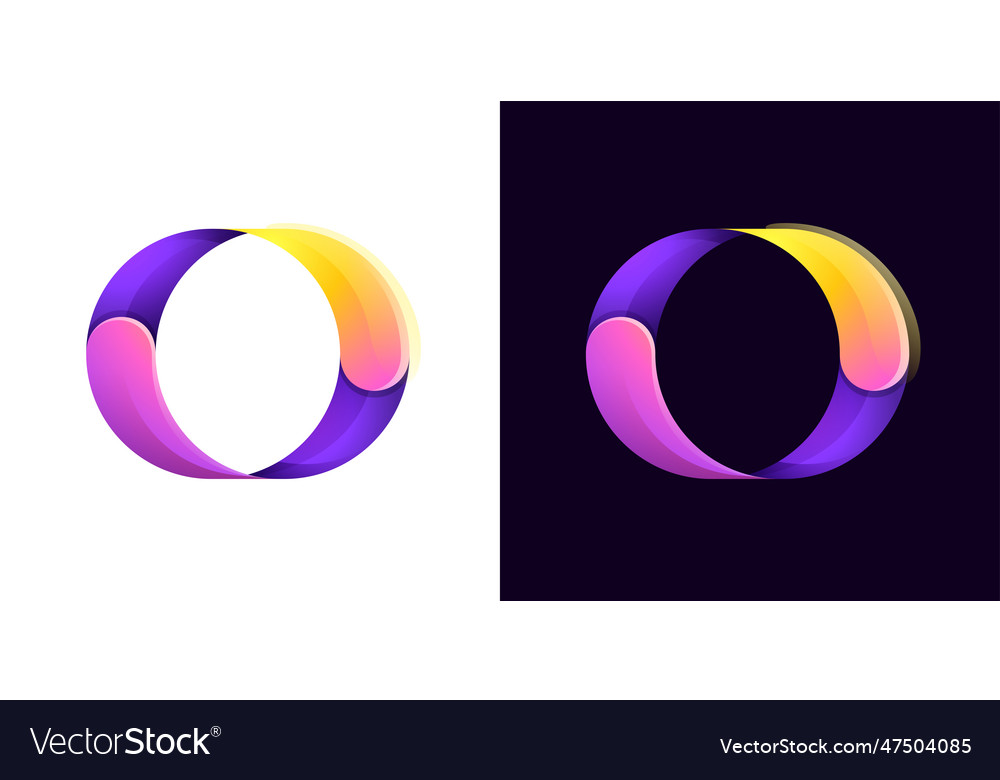 Multicolor fintech logo abstract gradient sphere