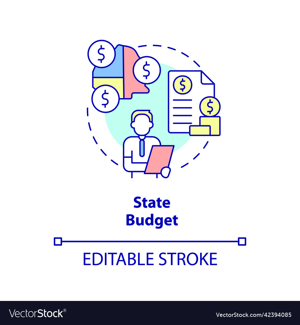 State budget concept icon