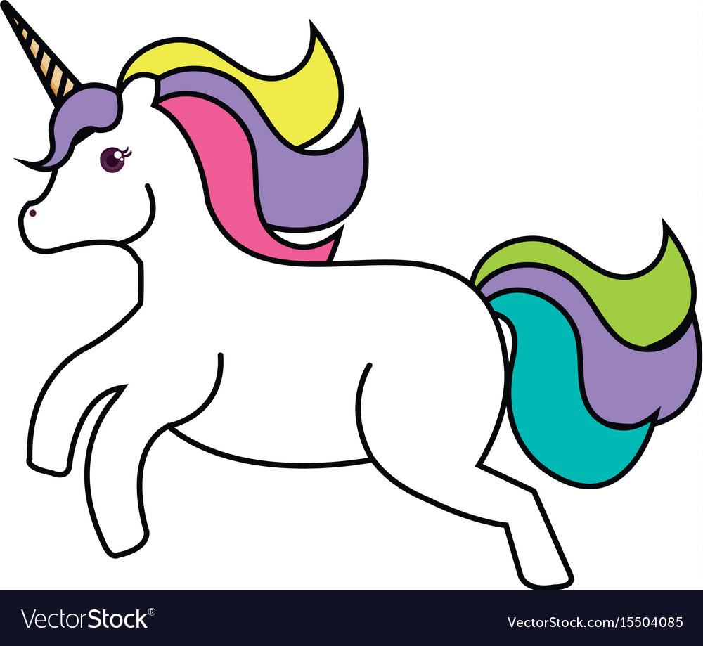 Unicorn animal horn Royalty Free Vector Image - VectorStock