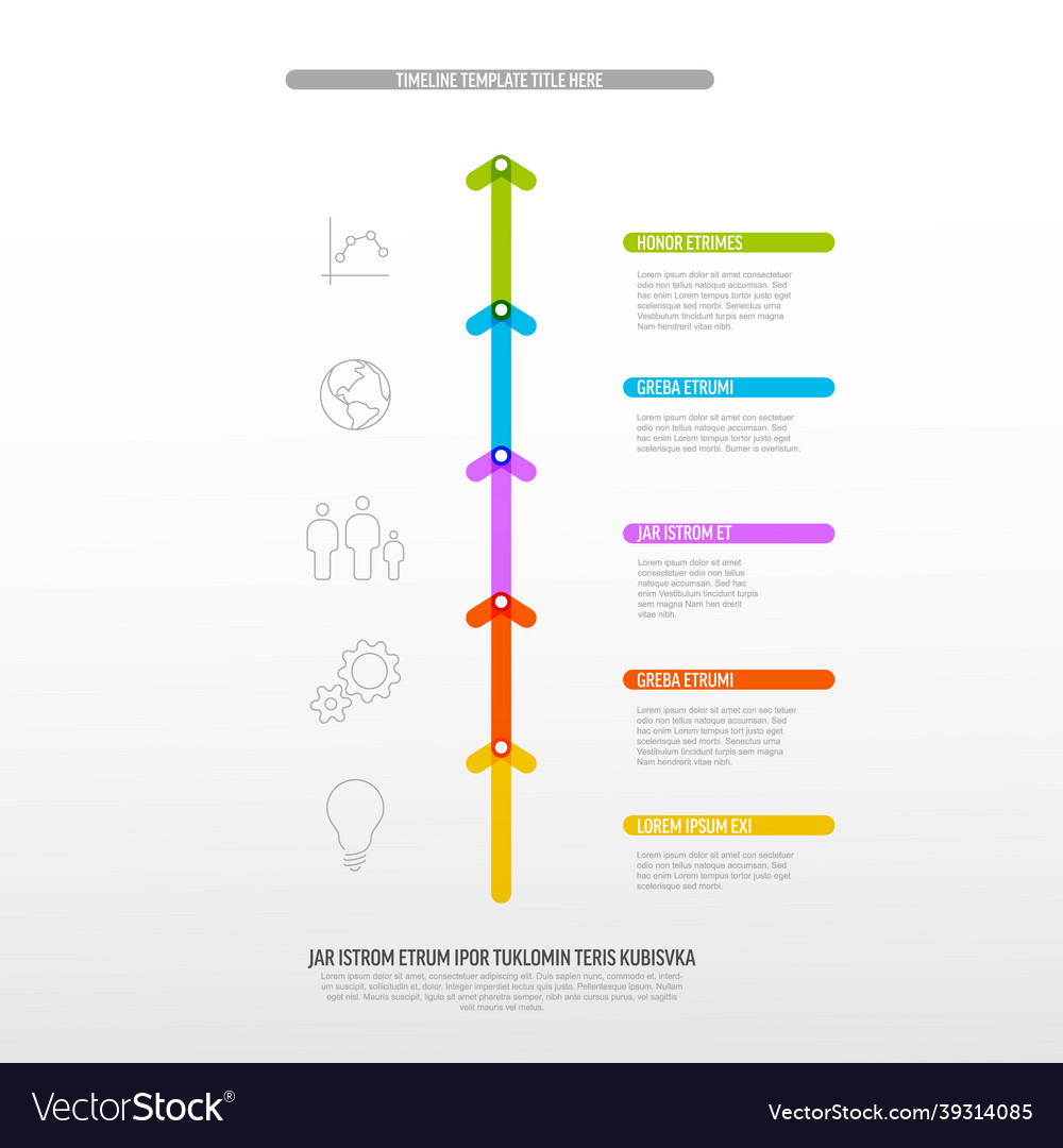 Vertical infographic timeline template