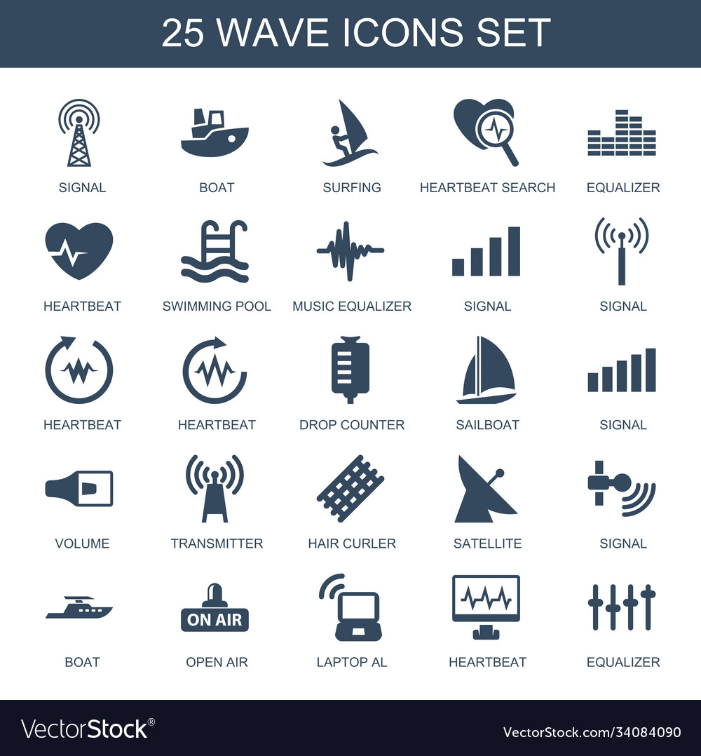 25 wave icons