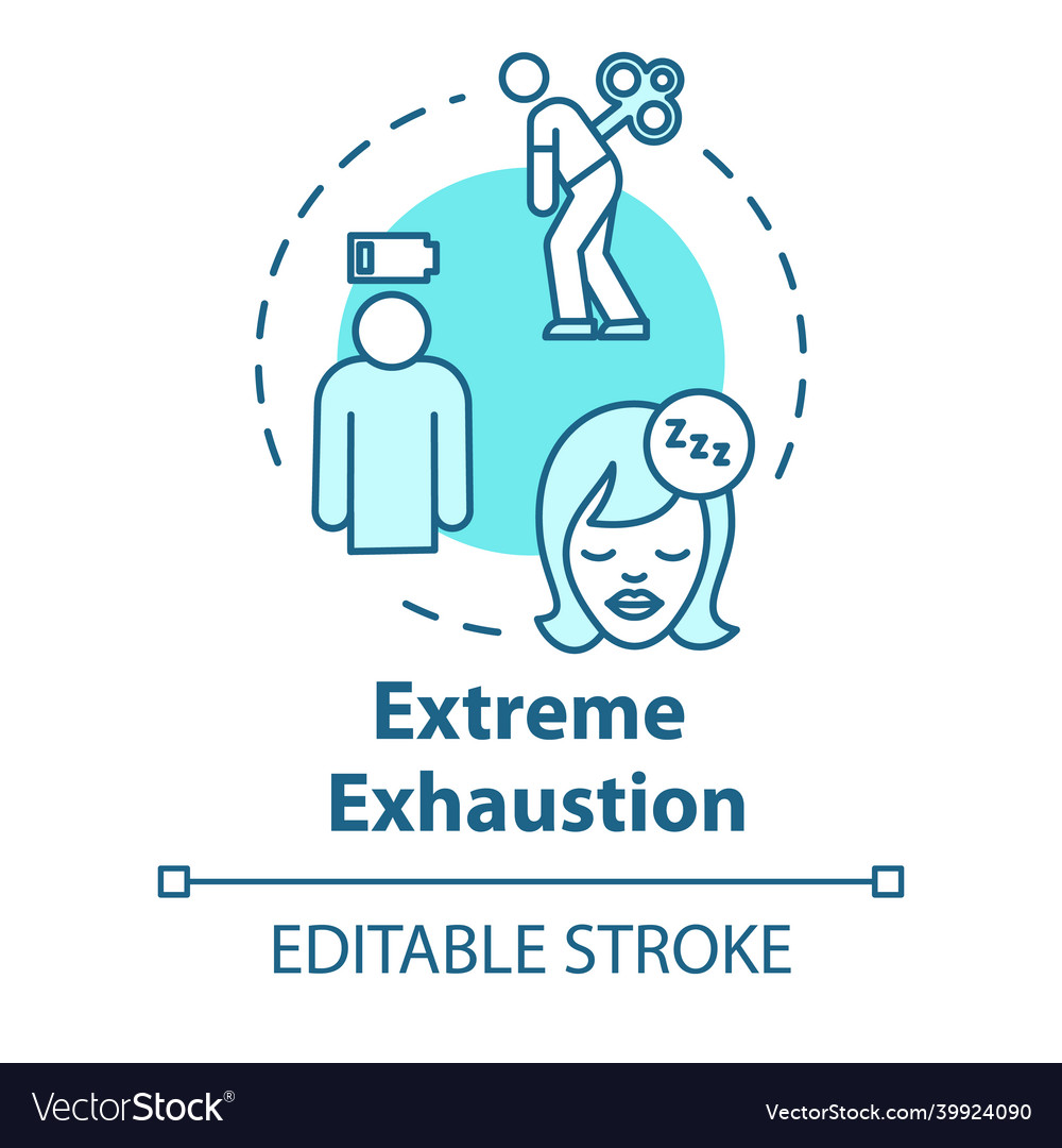 Extreme exhaustion concept icon sleep need Vector Image