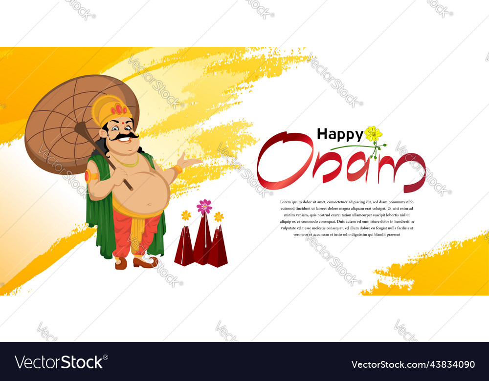 Happy onam maveli banner design Royalty Free Vector Image Happy onam maveli banner design Royalty Free Vector Image