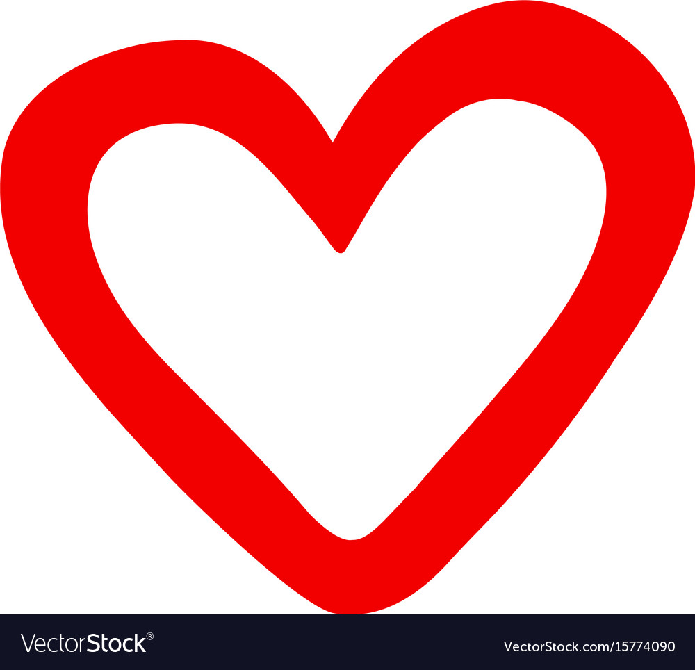 Heart romantic love graphic Royalty Free Vector Image