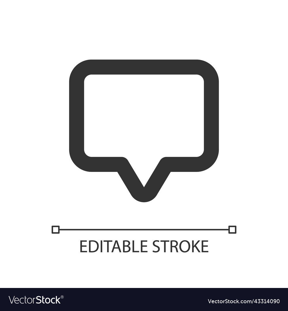 Leave note pixel perfect linear ui icon Royalty Free Vector