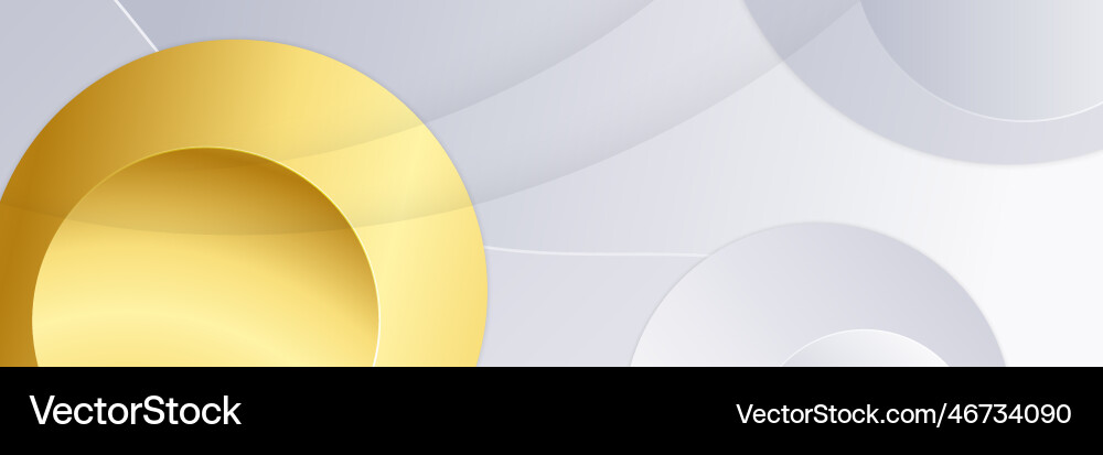 Modern minimal and clean white gold background Vector Image