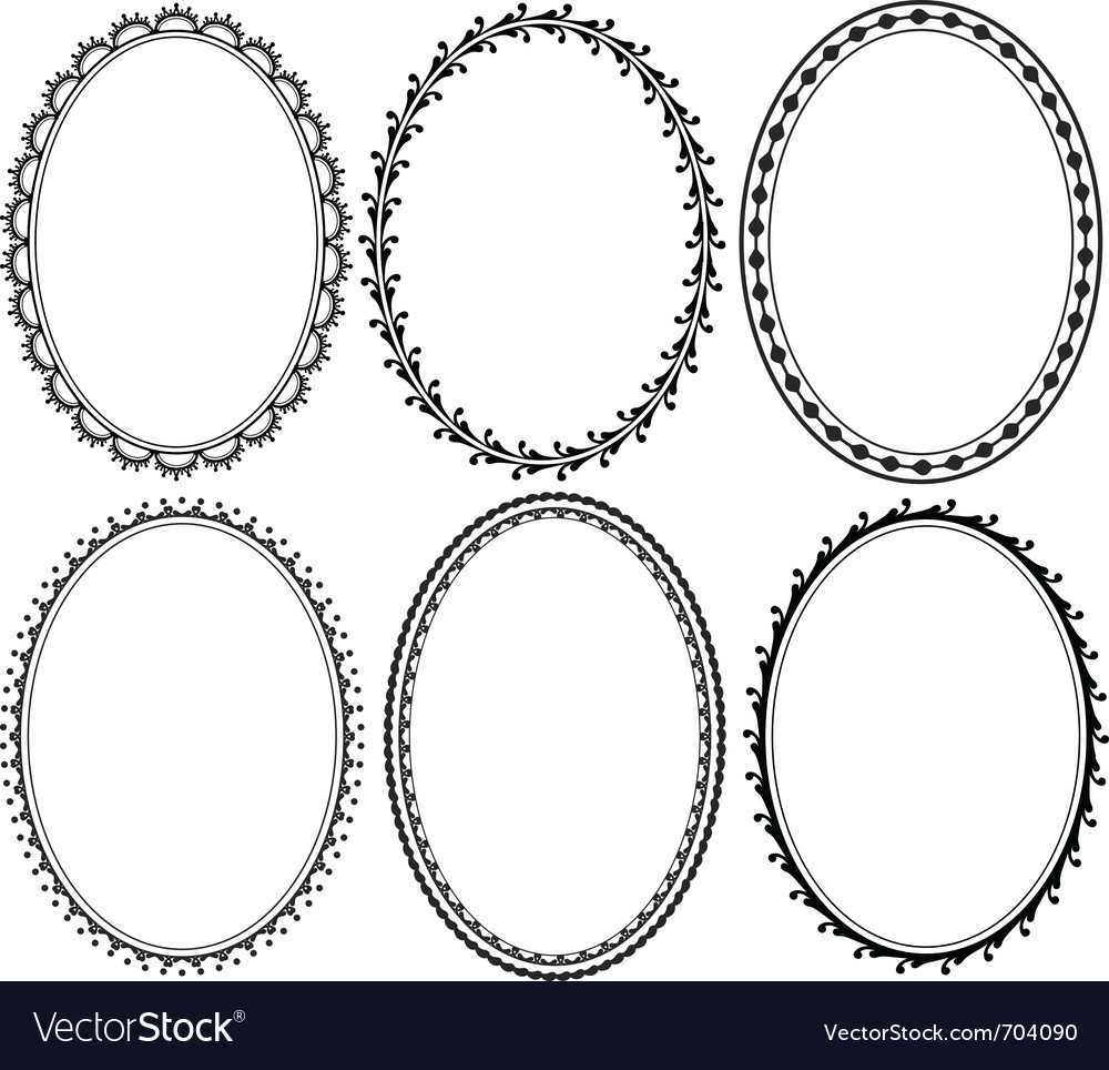 Download Ornate oval border Royalty Free Vector Image - VectorStock