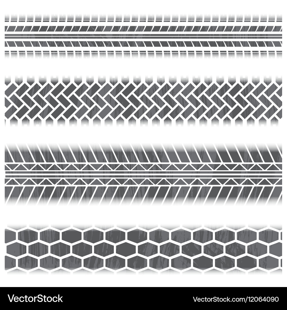 Tire track set Royalty Free Vector Image - VectorStock
