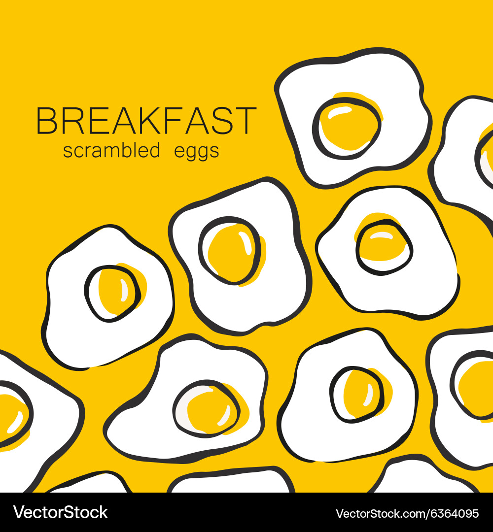 Breakfast scrambled eggs Royalty Free Vector Image