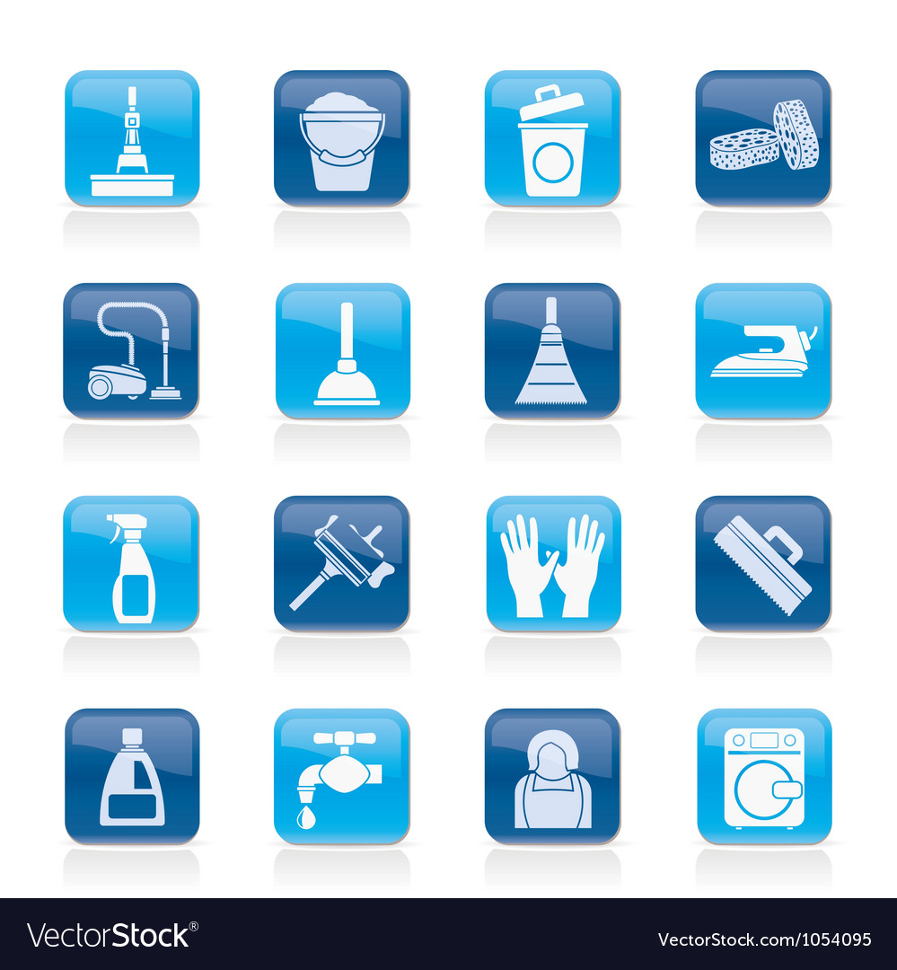 Cleaning and hygiene icons Royalty Free Vector Image