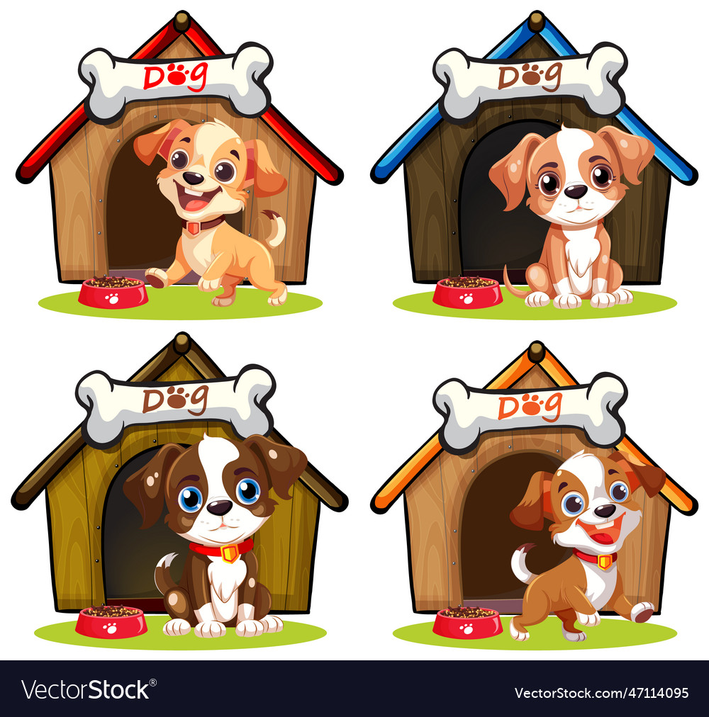 dog-in-front-of-house-royalty-free-vector-image