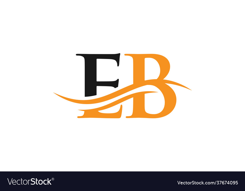 Eb linked logo for business and company identity Vector Image