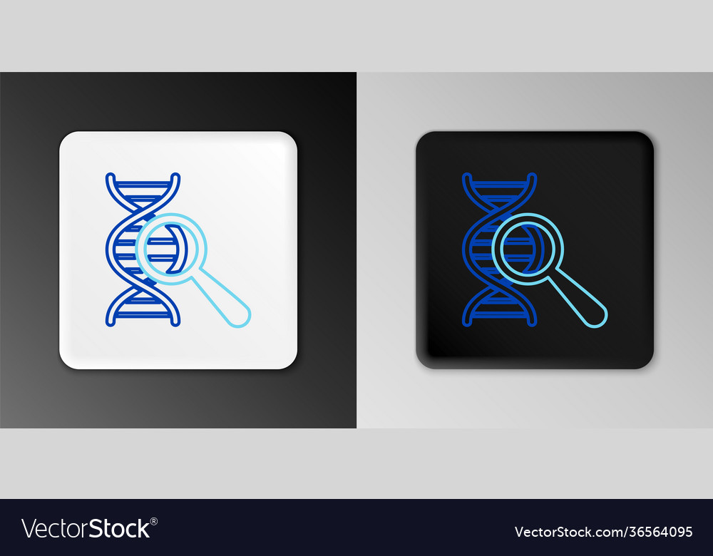 Linie dna Forschung Suchsymbol isoliert auf grau