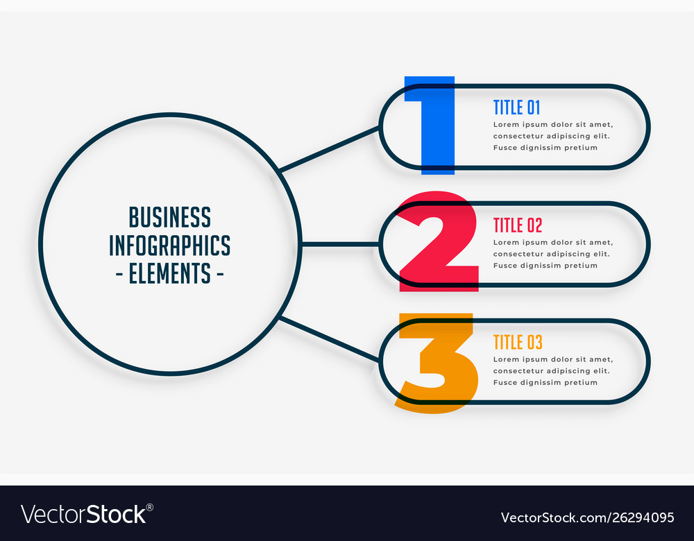 Marketing business infographic with three steps