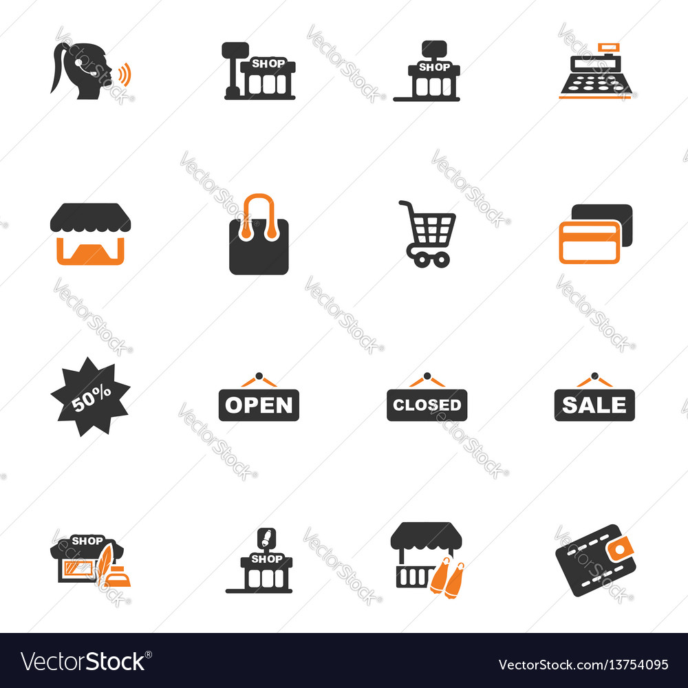 Shop icons set