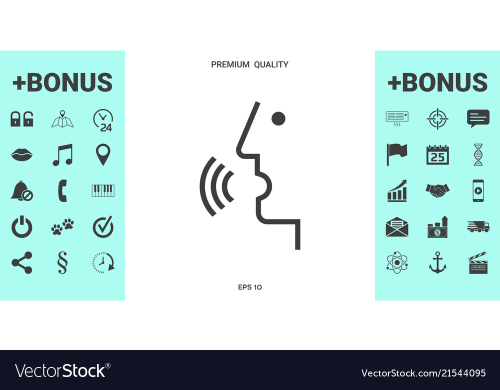 Sprachsteuerungsperson Sprechen - Icon