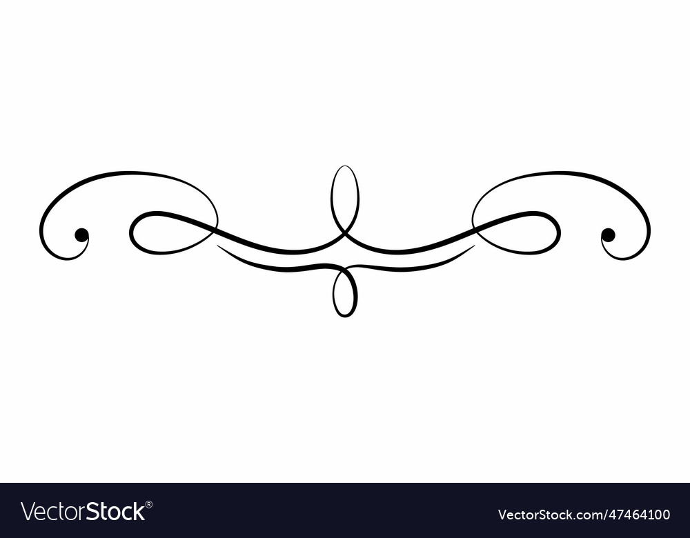 Kalligraphie Ornament Silhouette Curly Hochzeit Kunst