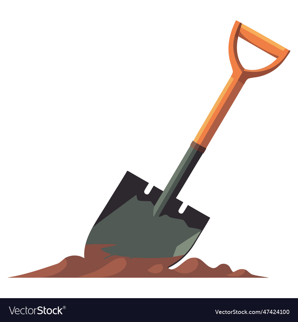 Digging with shovel Royalty Free Vector Image - VectorStock