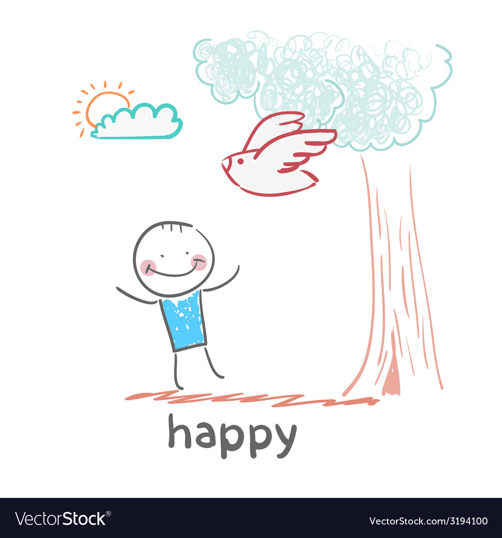 Happy Royalty Free Vector Image - VectorStock