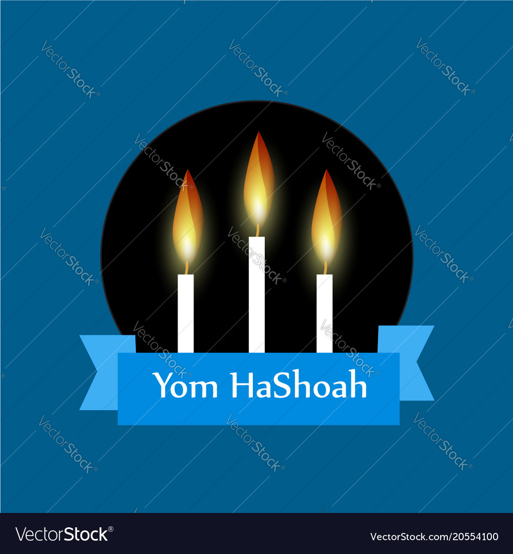 Jewish yom hashoah remembrance day background