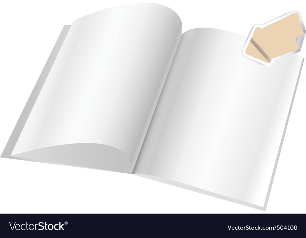magazine blank page template f royalty free vector image